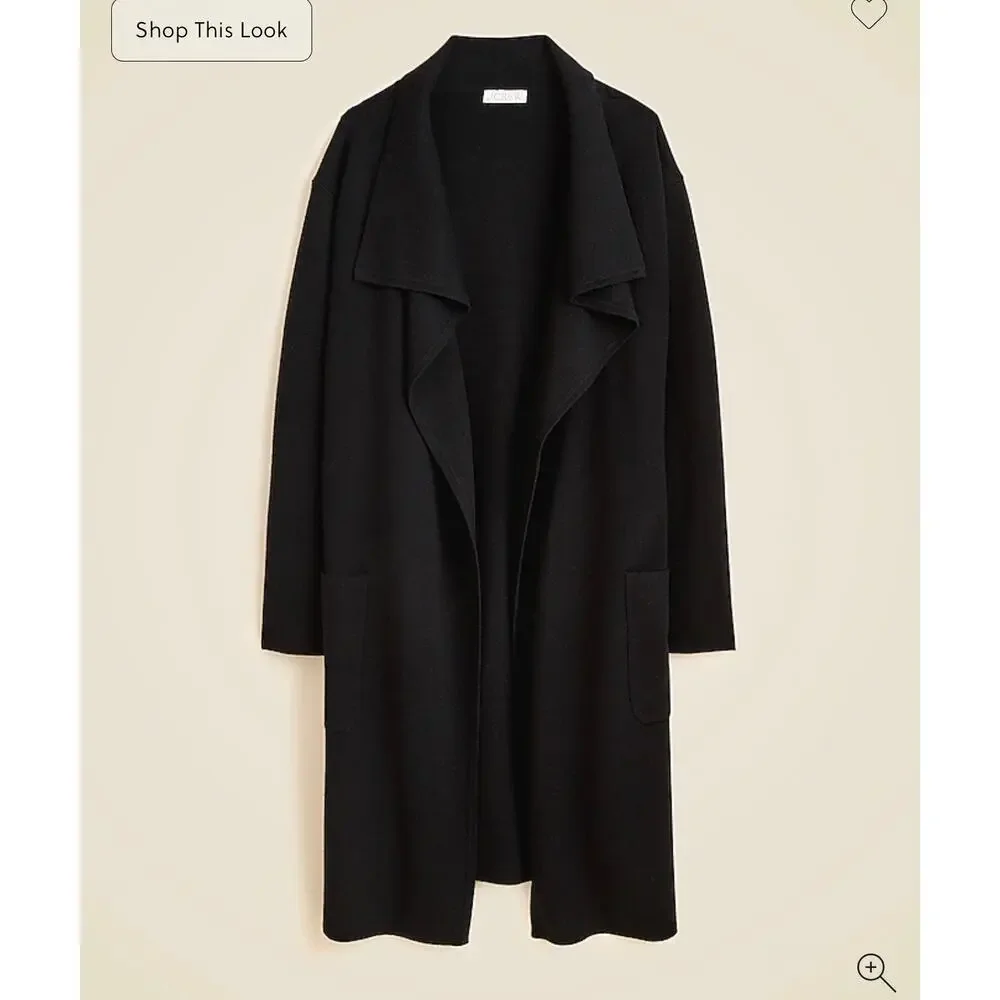 J. Crew Shawl-Collar Sweater Blazer Black NWT size Large